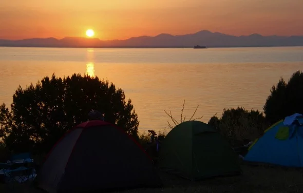 Beyşehir'de büyüleyen gün doğumu