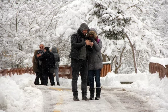 Kışın güzelliği: 'Kar manzarası'