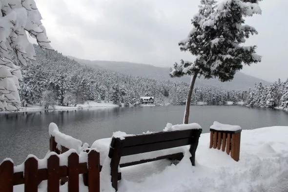 Kışın güzelliği: 'Kar manzarası'