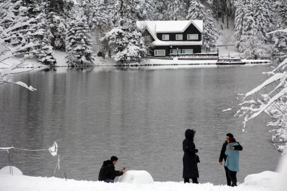 Kışın güzelliği: 'Kar manzarası'
