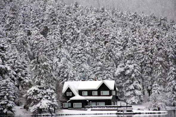 Kışın güzelliği: 'Kar manzarası'