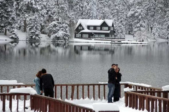 Kışın güzelliği: 'Kar manzarası'