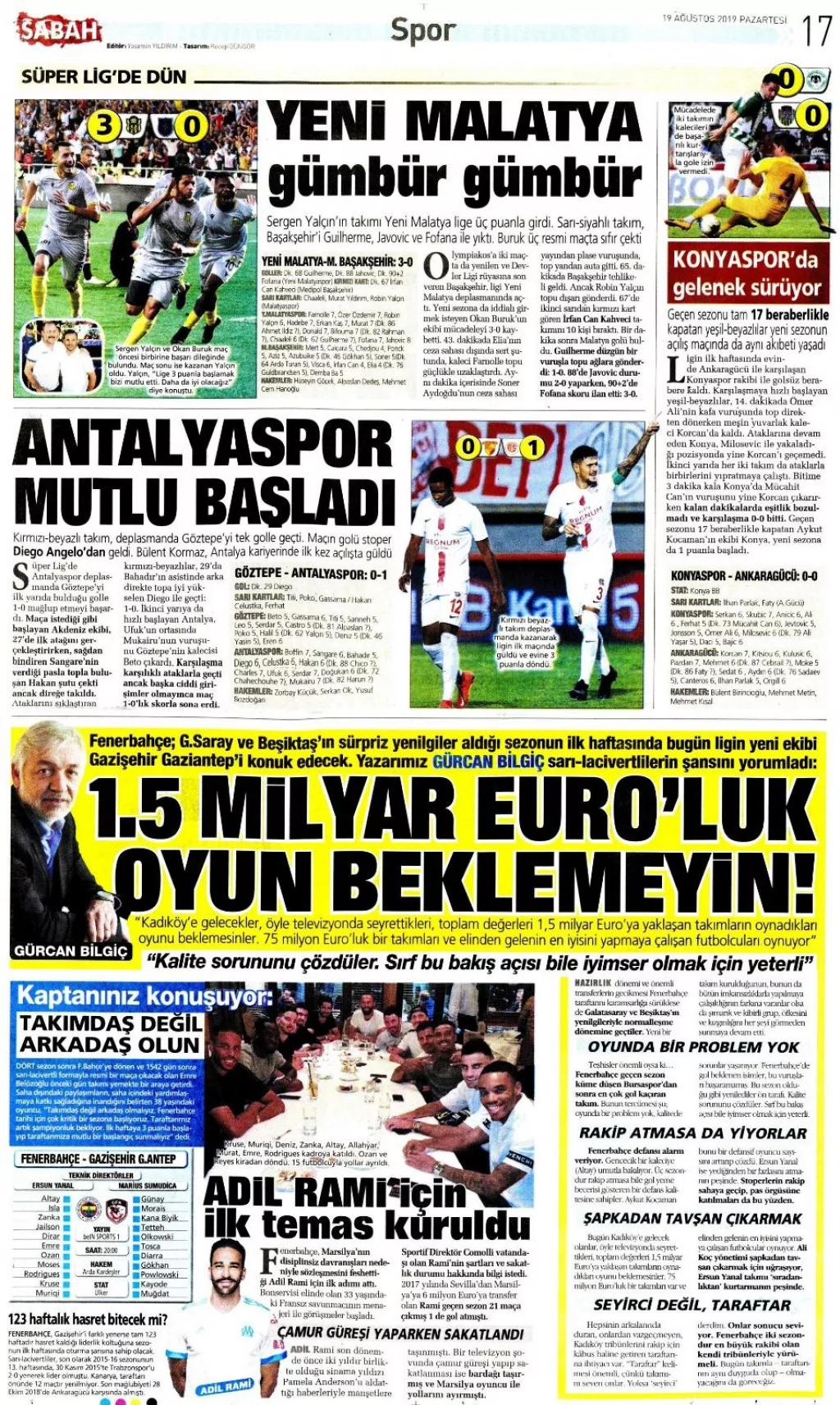 İşte günün spor manşetleri!