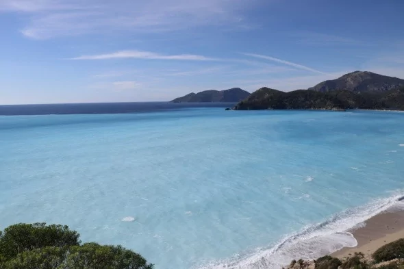 Denizin rengi görenleri hayran bıraktı