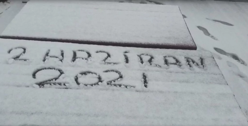 Uludağ'a Haziran ayında kar yağdı!