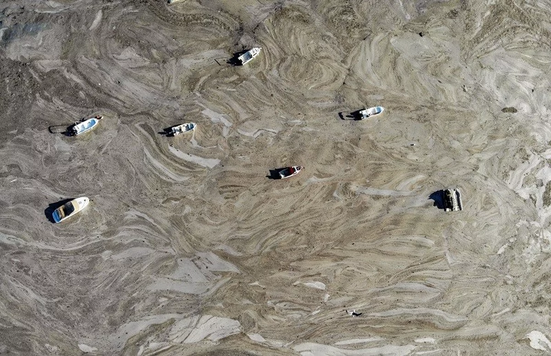 Felaketin son hali havadan görüntülendi
