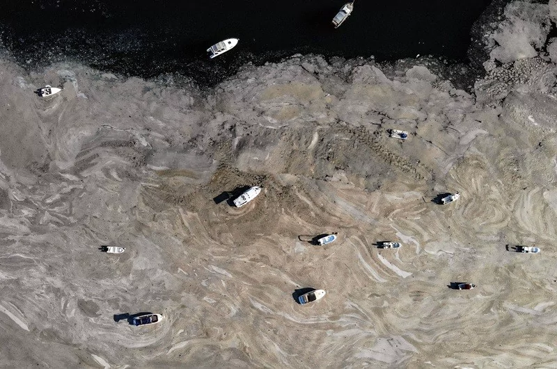 Felaketin son hali havadan görüntülendi