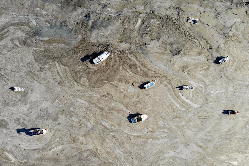 Felaketin son hali havadan görüntülendi