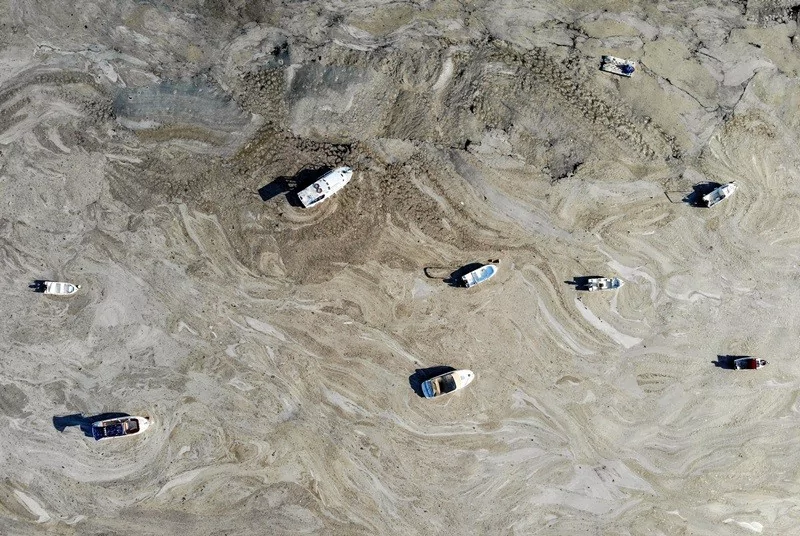 Felaketin son hali havadan görüntülendi