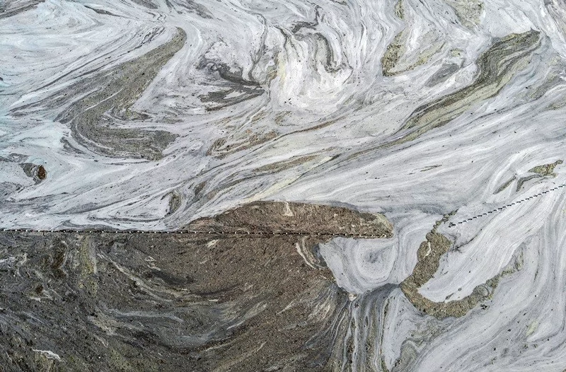 Felaketin son hali havadan görüntülendi