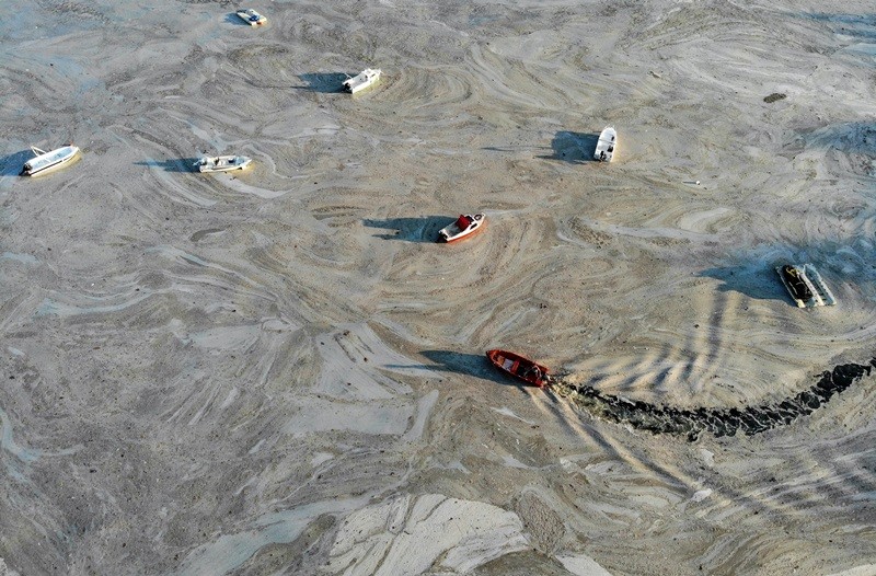 Felaketin son hali havadan görüntülendi