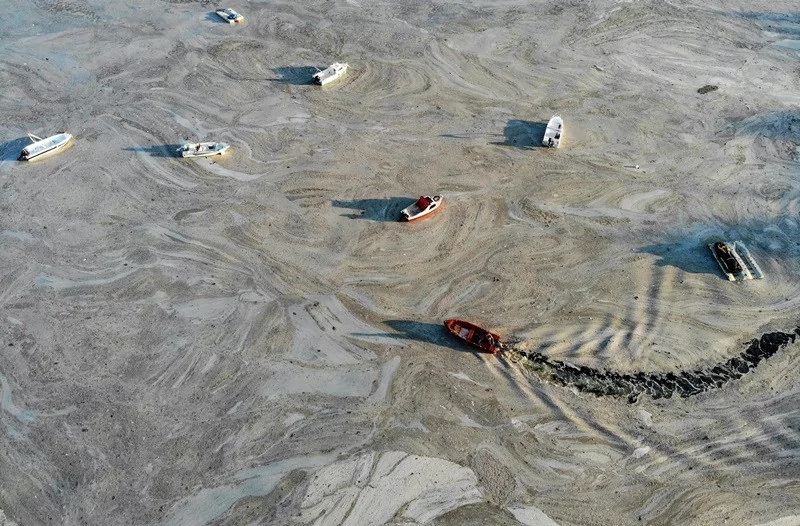 Felaketin son hali havadan görüntülendi