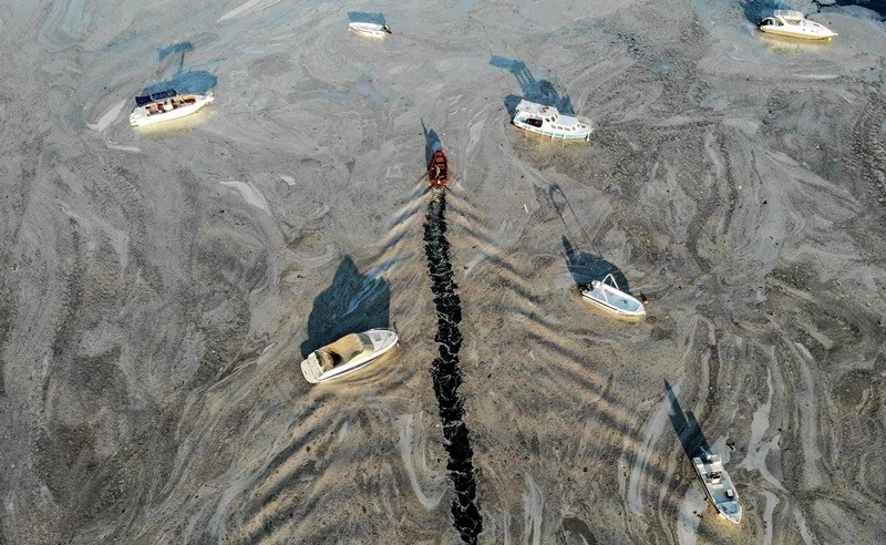 Felaketin son hali havadan görüntülendi