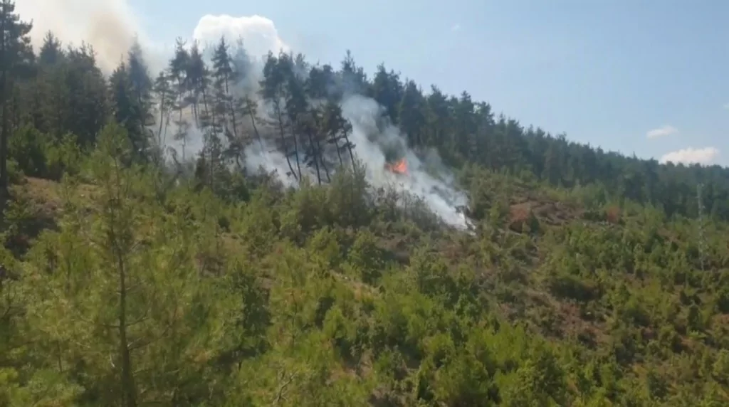 Bursa'da orman yangını için müthiş seferberlik...