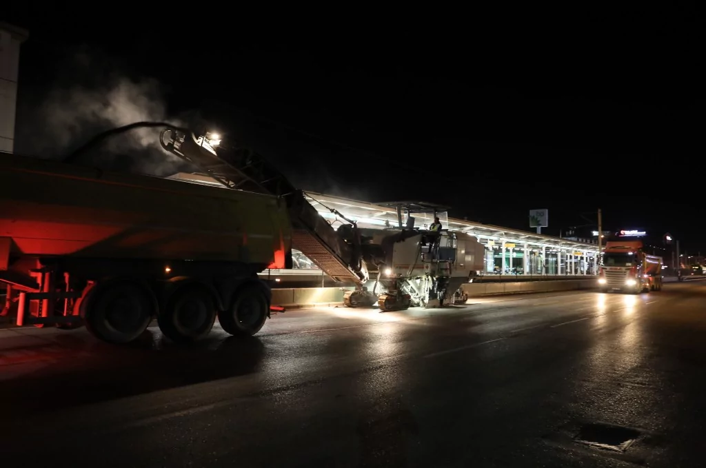 Ankara yolunda gece mesaisi