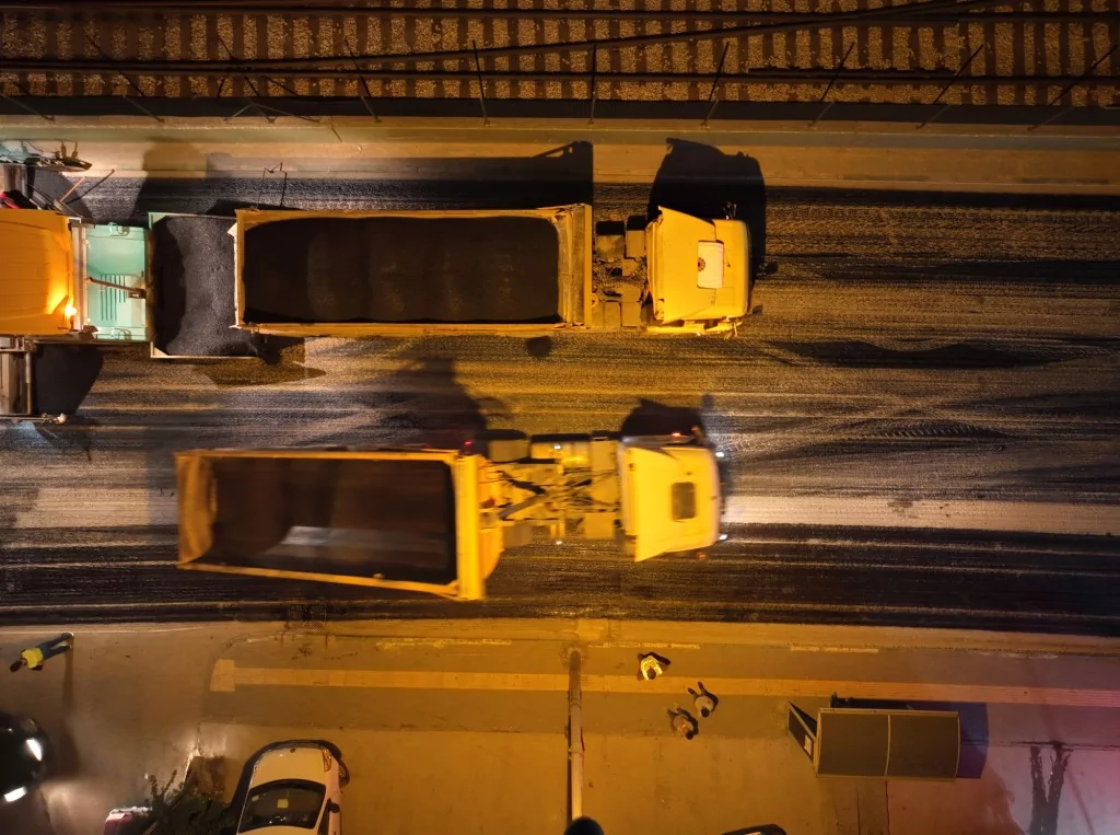 Ankara yolunda gece mesaisi sürüyor