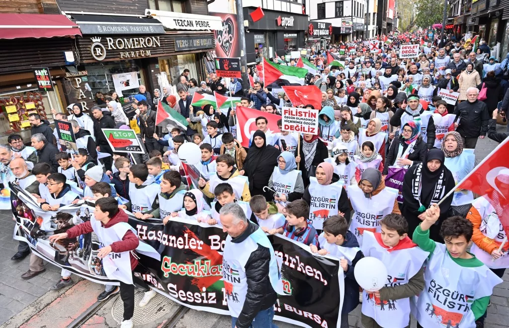 Bursa'nın çocukları Filistin için tek yürek