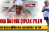 Banka önünde çıplak eylem