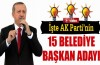 İşte 15 ilin belediye başkan adayı