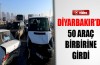 50 araç birbirine girdi