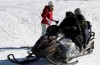 Çarşaflı Arap turistler Uludağ'da kar motoru kullanırsa