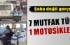 Motosikletle7 mutfak tüpü taşıdı