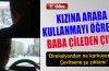 Kızına araba kullanmayı öğreten baba...
