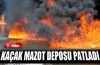 Kaçak mazot doposu patladı