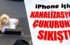 iPhone’unu kurtarayım derken kanalizasyona sıkıştı