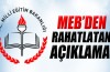 MEB'den rahatlatan açıklama