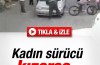 Kadın sürücü güvenlik görevlisini böyle ezdi
