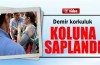 Demir korkuluk koluna saplandı