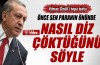 Önce sen paranın önünde nasıl diz çöktüğünü söyle