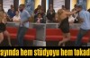 Stüdyoyu bastı tokadı patlattı