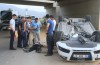 Orhangazi'de otomobil takla attı: 2 yaralı