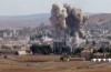 Koalisyon uçakları Kobani merkezini vurdu