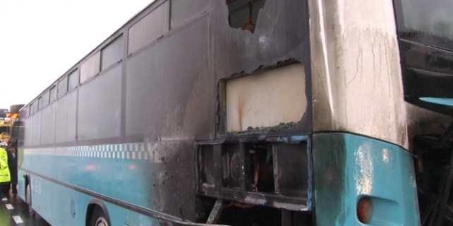 E-5 trafiğini felç eden yangın