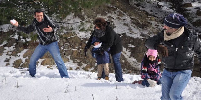 İzmirlilerin kar keyfi
