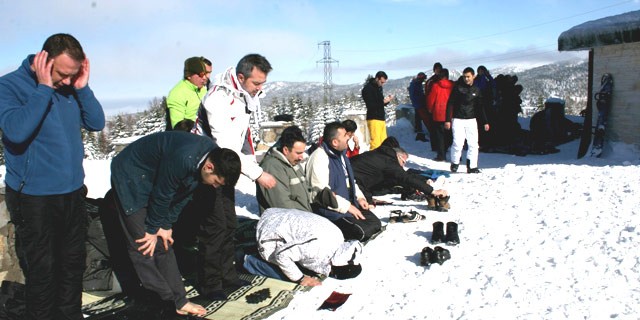 Burası Uludağ... -5 derecede kar üstünde