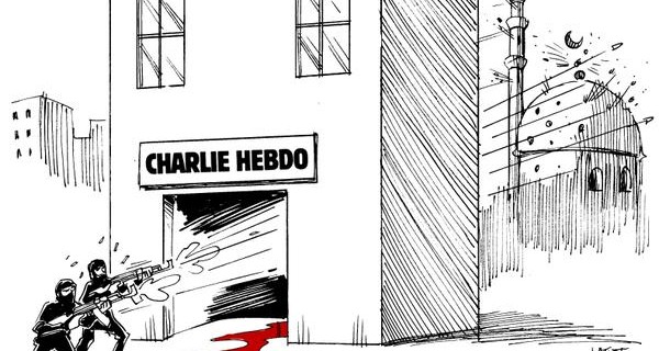 Charlie Hebdo’ya saldırıyı böyle çizdi !