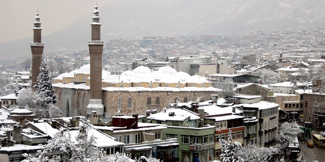 Bursa'nın tarihi mekanlarından kartpostallık görüntüler