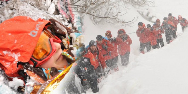 Hamile kadın için 30 saatlik karla savaş!