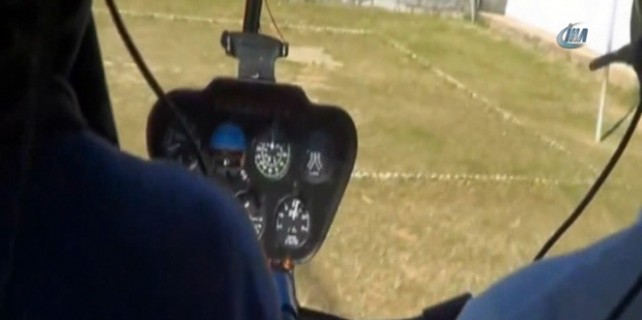 Helikopter yere böyle çakıldı!