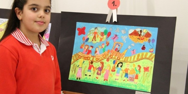 Nilüferli küçük ressamdan büyük başarı