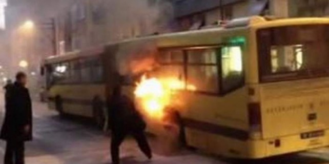 Bursa'da belediye otobüsünde dehşet anları