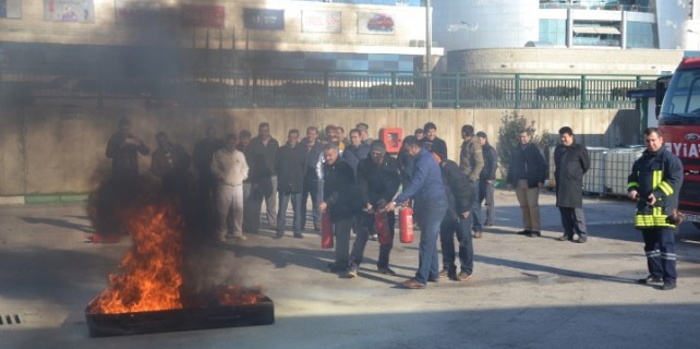 BESAŞ'ta yangın eğitimi