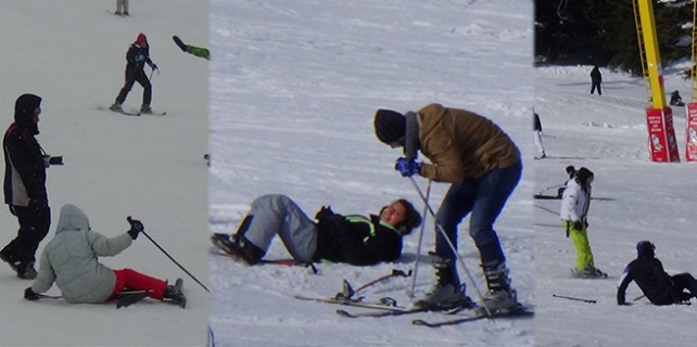 Uludağ acemi kayakçıların akınına uğradı