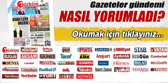 Gazeteler Türkiye ve Bursa gündemini nasıl yorumladı?