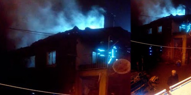 Soba 2 katlı evi kül etti