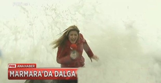 Muhabirin dalgalarla imtihanı